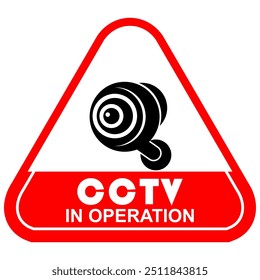 CCTV, label and sign vector 