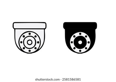 Cctv labels. Security cameras symbols for security and safety protection