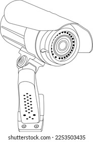 CCTV Line art White background 