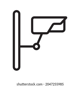 cctv line icon isolated on white background
