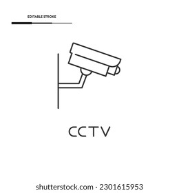 CCTV Line Icon Vector Design.