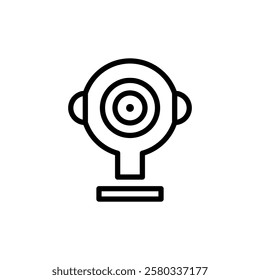 CCTV line icon, video surveillance made linear style, sign camera for use logo and other design