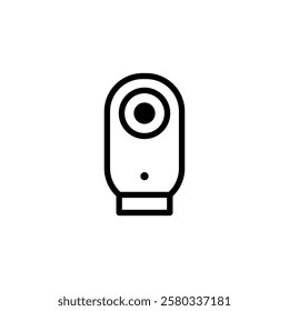 CCTV line icon, video surveillance made linear style, sign camera for use logo and other design