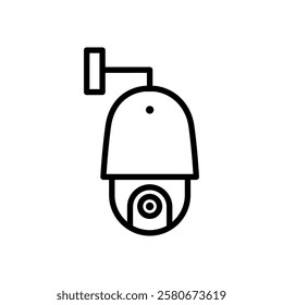 CCTV line icon, video surveillance made linear style, sign camera for use logo and other design