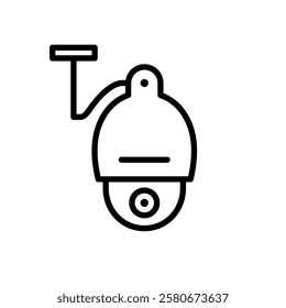 CCTV line icon, video surveillance made linear style, sign camera for use logo and other design