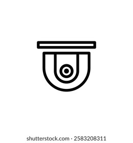 CCTV line icon, video surveillance made linear style, sign camera for use logo and other design