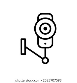 CCTV line icon, video surveillance made linear style, sign camera for use logo and other design.