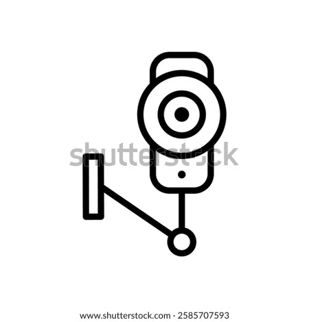 CCTV line icon, video surveillance made linear style, sign camera for use logo and other design.