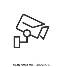 CCTV-Leitungssymbol. Web-Symbol für Web und Apps. Unterschreiben Sie Design im Rahmenstil. CCTV-Strichobjekt.