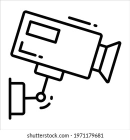 CCTV line vector Icon. that can be easily modified or edit
