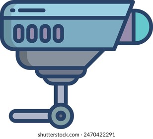 cctv linear color vector illustration