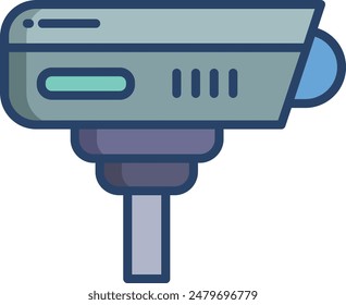 cctv linear color vector illustration