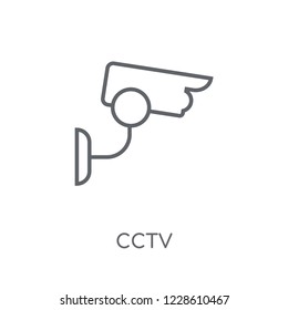 Cctv linear icon. Modern outline Cctv logo concept on white background from Smarthome collection. Suitable for use on web apps, mobile apps and print media.