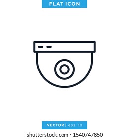 CCTV Linear Icon Vector Design Template