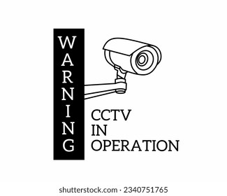 cctv logo, cctv icon, cctv sketch, warning there is cctv