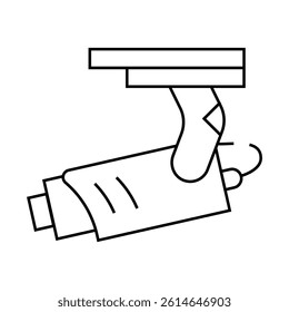 cctv museum line icon vector. cctv museum sign. isolated contour symbol black illustration