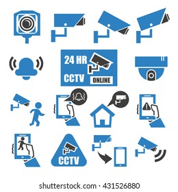 cctv online icon set