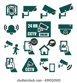 cctv online icon set