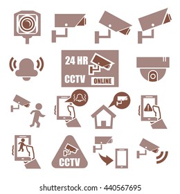 cctv online icon set