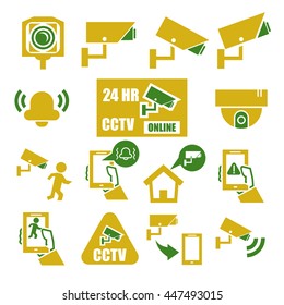 cctv online icon set