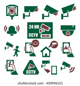 cctv online icon set