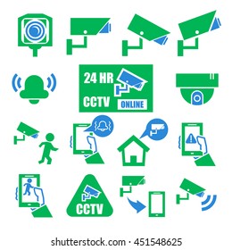 cctv online icon set