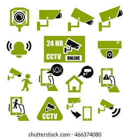 cctv online icon set