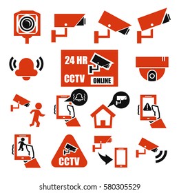 cctv online icon set