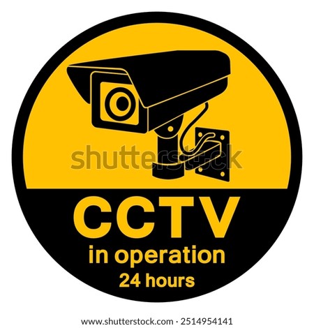 CCTV In Operation 24 Hours Symbol Sign, Vector Illustration, Isolate On White Background Label .EPS10