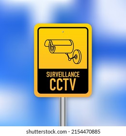 CCTV in operation. Security video, great design for any purposes. Isometric vector illustration. Security protection concept