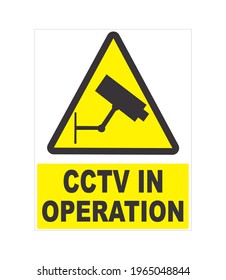 CCTV in Operation sign Vector illustration 