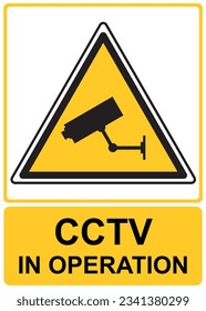 cctv in operation, Video surveillance signal. A warning signal in operation of the Cctv