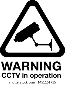 a Cctv in operation warning sign