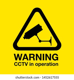a Cctv in operation warning sign