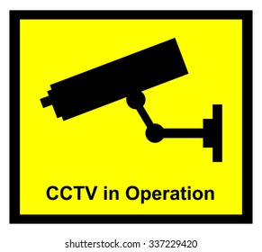 CCTV in Operation warning sign