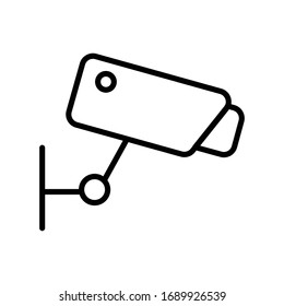 CCTV with outline icon vector 