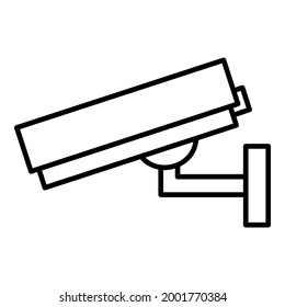 Icono de contorno de CCTV. Símbolo de cámara de seguridad del vector