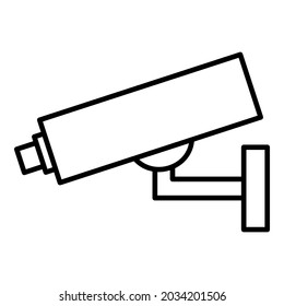 CCTV Outline Icon. Vector Security Camera Symbol
