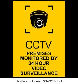 CCTV, locales monitorizados por videovigilancia las 24 horas, vector de stickers