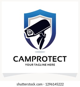 CCTV Protect Logo Design Template Inspiration