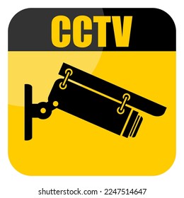 cctv protected camera sign vector