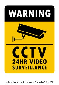 CCTV protection notice design vector illustration