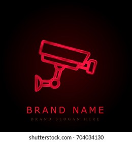 Cctv red chromium metallic logo