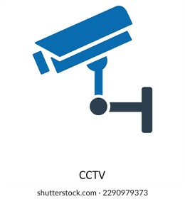 CCTV and safety icon concept