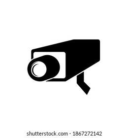 CCTV Security Black Icon, Vector Illustration, Isolate On White Background Label. EPS10