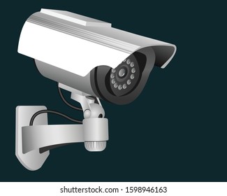VECTOR gráfico de la cámara de seguridad CCTV