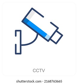 CCTV And Security Camera Icon Concept