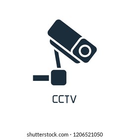 CCTV, security camera icon on white background
