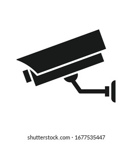 CCTV, Security Camera Icon Vector Illustration On Blank Background