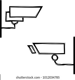 CCTV-Sicherheitskamera-Symbol, Videoüberwachung, Vektorgrafik